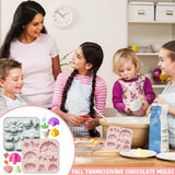 Darrahopens Home & Garden > Kitchenware > Bakeware & Accessories 2 Pack Fall Thanksgiving Chocolate Silicone Molds, Autumn Pumpkin Turkey Leaves Silicone Molds Baking Soap for Halloween Autumn Cupcake Cake Topper In Australia - Darrahopens