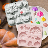 Darrahopens Home & Garden > Kitchenware > Bakeware & Accessories 2 Pack Fall Thanksgiving Chocolate Silicone Molds, Autumn Pumpkin Turkey Leaves Silicone Molds Baking Soap for Halloween Autumn Cupcake Cake Topper In Australia - Darrahopens