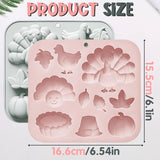 Darrahopens Home & Garden > Kitchenware > Bakeware & Accessories 2 Pack Fall Thanksgiving Chocolate Silicone Molds, Autumn Pumpkin Turkey Leaves Silicone Molds Baking Soap for Halloween Autumn Cupcake Cake Topper In Australia - Darrahopens