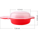 Darrahopens Home & Garden > Kitchenware > Bakeware & Accessories 2 Pack Microwave Egg Cooker 1 Minute Hamburg Omelette Maker Kitchen Tool (Red & Clear)