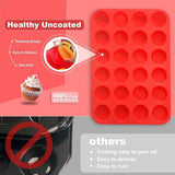 Darrahopens Home & Garden > Kitchenware > Bakeware & Accessories 2pcs 24 Hole Round Silicone Cake Baking Pan DIY Baking Mold for Easy Cake Making