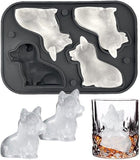 Darrahopens Home & Garden > Kitchenware > Bakeware & Accessories 3D Corgi Ice Cube Mold - With Integrated Funnel - Cute Dog Shape - Silicone & Easy De-molding