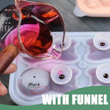 Darrahopens Home & Garden > Kitchenware > Bakeware & Accessories 3D French Bulldog Ice Cube Mold - With Integrated Funnel - Cute Dog Shape - Silicone & Easy De-molding