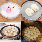Darrahopens Home & Garden > Kitchenware > Bakeware & Accessories 3pcs Silicone Steamer Pad Steamer Cloth Non stick Drawer Cloth Reusable Kitchen
