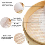 Darrahopens Home & Garden > Kitchenware > Bakeware & Accessories 3pcs Silicone Steamer Pad Steamer Cloth Non stick Drawer Cloth Reusable Kitchen