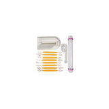 Darrahopens Home & Garden > Kitchenware > Bakeware & Accessories 4 pcs Set DArk Sugar Paste Modeling Tools, 11 Cake Molds