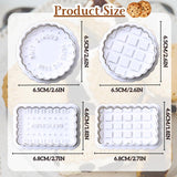 Darrahopens Home & Garden > Kitchenware > Bakeware & Accessories 4PCS Plaid Cookie Stamp Set Waffle Biscuit Cutter Press Home Baking Tool Kit