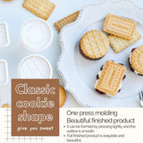 Darrahopens Home & Garden > Kitchenware > Bakeware & Accessories 4PCS Plaid Cookie Stamp Set Waffle Biscuit Cutter Press Home Baking Tool Kit