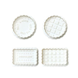 Darrahopens Home & Garden > Kitchenware > Bakeware & Accessories 4PCS Plaid Cookie Stamp Set Waffle Biscuit Cutter Press Home Baking Tool Kit