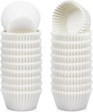 Darrahopens Home & Garden > Kitchenware > Bakeware & Accessories 500-pack Mini Cupcake Liners - White - Oil Resistant - Small Cupcake Wrapping Paper - Baking Cups