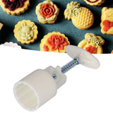 Darrahopens Home & Garden > Kitchenware > Bakeware & Accessories 50g HandPress Mooncake Mold Dessert Biscuits Mold Baking Tool with 4 Round Stamps for Kitchen(Cute Rabbits Pattern ) In Australia - Darrahopens
