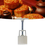Darrahopens Home & Garden > Kitchenware > Bakeware & Accessories 50g HandPress Mooncake Mold Dessert Biscuits Mold Baking Tool with 4 Round Stamps for Kitchen(Cute Rabbits Pattern ) In Australia - Darrahopens