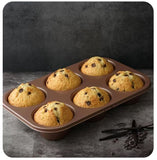 Darrahopens Home & Garden > Kitchenware > Bakeware & Accessories 6-Cup Muffin Tray Black