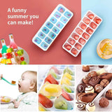 Darrahopens Home & Garden > Kitchenware > Bakeware & Accessories 6Pcs 14-Grid Square Silicone Ice Cube Trays, Soft Bottom Ice Molds