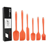 Darrahopens Home & Garden > Kitchenware > Bakeware & Accessories 6Pcs Food-Grade Silicone Scraper Set, Baking Cream Spatulas (Orange)(2 set/12PCS)
