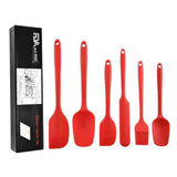 Darrahopens Home & Garden > Kitchenware > Bakeware & Accessories 6Pcs Food-Grade Silicone Scraper Set, Baking Cream Spatulas (red)(2 set/12PCS)