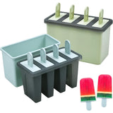 Darrahopens Home & Garden > Kitchenware > Bakeware & Accessories 8 Cell Ice Cream Mold With Stick, Ice Lolly Molds, Reusable Popsicle Molds, Ice Pop Mold For Kids And Adults, Bpa Free,