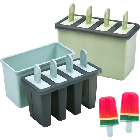 Darrahopens Home & Garden > Kitchenware > Bakeware & Accessories 8 Cell Ice Cream Mold With Stick, Ice Lolly Molds, Reusable Popsicle Molds, Ice Pop Mold For Kids And Adults, Bpa Free,