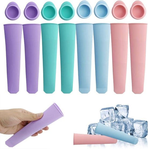 Darrahopens Home & Garden > Kitchenware > Bakeware & Accessories 8-Piece Ice Cube Trays - Ice Cube Molds with Handles - Silicone Ice Cube Molds with Lids - Water Ice Molds