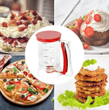 Darrahopens Home & Garden > Kitchenware > Bakeware & Accessories 800 ML Batter separator Cupcakes Pancakes Cookie Cake Waffles Batter Dispenser cookie separator batter Cream Speratator Cup Measuring Baking Tools (red)