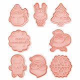 Darrahopens Home & Garden > Kitchenware > Bakeware & Accessories 8PCS Christmas Cookie Cutter Set 3D Biscuit Moulds for Baking Fondant Pastry