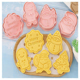 Darrahopens Home & Garden > Kitchenware > Bakeware & Accessories 8PCS Christmas Cookie Cutter Set 3D Biscuit Moulds for Baking Fondant Pastry