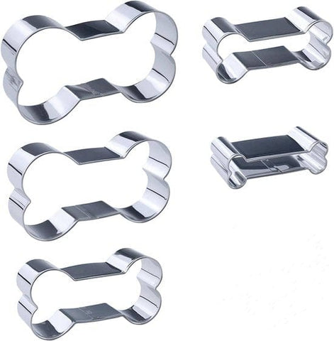Darrahopens Home & Garden > Kitchenware > Bakeware & Accessories A set of 5 bone-shaped cookie cutters - 5 sizes - Bone-shaped cookie cutters - Christmas cookie cutters - Stainless steel cookie cutters - For baking puppy cookies or snacks
