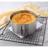 Darrahopens Home & Garden > Kitchenware > Bakeware & Accessories Adjustable Mousse Ring, Stainless Steel Round Cake Mold – 16-30cm Diameter, 8cm Height – Baking Tool for Cheesecake, Pastry, Sandwich, Salad & Cookie