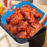 Darrahopens Home & Garden > Kitchenware > Bakeware & Accessories Air Fryer Silicone Pot Basket Liner Non Stick Reusable Baking Tray Accessories - Grey