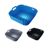 Darrahopens Home & Garden > Kitchenware > Bakeware & Accessories Air Fryer Silicone Pot Basket Liner Non Stick Reusable Baking Tray Accessories - Grey