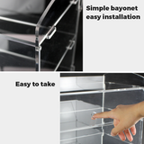 Darrahopens Home & Garden > Kitchenware > Bakeware & Accessories Alston 2-Tier Bakery Display Case Cabinet Pastry Acrylic Cupcake Donuts Cake Pastry Clear Display Cabinet Shelf Transparent Showcase 225x485x330mm