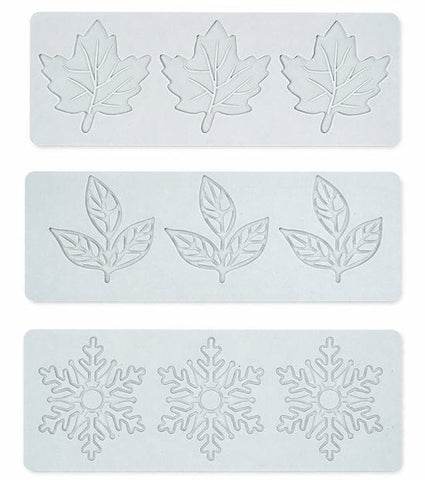 Darrahopens Home & Garden > Kitchenware > Bakeware & Accessories Baking Molds (3-Piece Set) - Silicone Baking Molds - Maple Leaf, Clover, and Snowflake Patterns - Suitable for baking chocolate, candy, and cupcakes, this is a handy tool for creating fun homemade desserts
