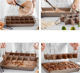 Darrahopens Home & Garden > Kitchenware > Bakeware & Accessories Baking Pan - Cake Pan - Bread Baking Pan - Baking Tray - With Cutting Aid Function - With Non-Slip Handle - Suitable for making cakes, chocolate, pastries, pies, cookies, etc. - 30 x 20 x 5 cm