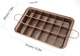 Darrahopens Home & Garden > Kitchenware > Bakeware & Accessories Baking Pan - Cake Pan - Bread Baking Pan - Baking Tray - With Cutting Aid Function - With Non-Slip Handle - Suitable for making cakes, chocolate, pastries, pies, cookies, etc. - 30 x 20 x 5 cm