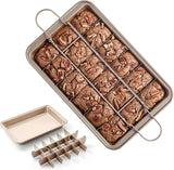 Darrahopens Home & Garden > Kitchenware > Bakeware & Accessories Baking Pan - Cake Pan - Bread Baking Pan - Baking Tray - With Cutting Aid Function - With Non-Slip Handle - Suitable for making cakes, chocolate, pastries, pies, cookies, etc. - 30 x 20 x 5 cm