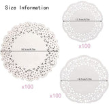 Darrahopens Home & Garden > Kitchenware > Bakeware & Accessories Baking Paper - 300 Sheets - Round Lace Paper - Plate Liner - Oil Absorbing Paper - Kitchen & Household - Baked Fried Foods, Pastry, Cake, Square, Oval, Pattern, Base Paper