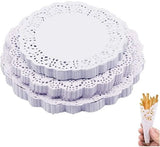 Darrahopens Home & Garden > Kitchenware > Bakeware & Accessories Baking Paper - 300 Sheets - Round Lace Paper - Plate Liner - Oil Absorbing Paper - Kitchen & Household - Baked Fried Foods, Pastry, Cake, Square, Oval, Pattern, Base Paper