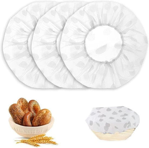 Darrahopens Home & Garden > Kitchenware > Bakeware & Accessories Bread Covers - 3-Pack Moisture Covers - Baker's Dough Cloths - Moisture Covers - Round, Stretchable Moisture Basket Covers - Reusable Moisture Covers - Multifunctional Soft Covers