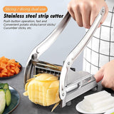 Darrahopens Home & Garden > Kitchenware > Bakeware & Accessories Chip Potato Chipper Maker French Fries Dicer Slicer Chopper Cutter and 2 Blades