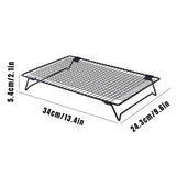 Darrahopens Home & Garden > Kitchenware > Bakeware & Accessories Collapsible Black Mesh Cake Cooling Rack Foldable Baking Tray for Kitchen Use