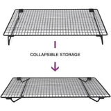 Darrahopens Home & Garden > Kitchenware > Bakeware & Accessories Collapsible Black Mesh Cake Cooling Rack Foldable Baking Tray for Kitchen Use