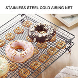 Darrahopens Home & Garden > Kitchenware > Bakeware & Accessories Collapsible Black Mesh Cake Cooling Rack Foldable Baking Tray for Kitchen Use