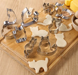 Darrahopens Home & Garden > Kitchenware > Bakeware & Accessories Cookie Cutters Cat - 9 Piece Set - Stainless Steel Baking Cup Set - Cat Shaped Cookie Cutters and Baking Tools - Enjoy cooking with your kids.