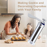 Darrahopens Home & Garden > Kitchenware > Bakeware & Accessories Cookie Press Set - With 20 Molding Plates & 4 Nozzles - For Making Cookies in Different Shapes
