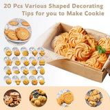 Darrahopens Home & Garden > Kitchenware > Bakeware & Accessories Cookie Press Set - With 20 Molding Plates & 4 Nozzles - For Making Cookies in Different Shapes