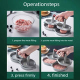 Darrahopens Home & Garden > Kitchenware > Bakeware & Accessories Double-Cavity Kitchen Hamburger Press for Home Use