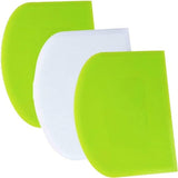 Darrahopens Home & Garden > Kitchenware > Bakeware & Accessories Dough Scraper - 3-Piece - Bread Scraper - Flexible Bowl Scraper - Home Baking Supplies - Green and White