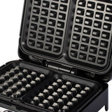 Darrahopens Home & Garden > Kitchenware > Bakeware & Accessories Electric Waffle Maker with Non-Stick Double Square Plates, 1200W Dual-Sided Heating, Compact Flip Design for Quick Breakfast, Desserts and Family Baking in Home Kitchens (Black) In Australia - Darrahopens