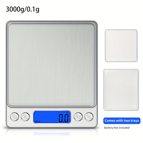 Darrahopens Home & Garden > Kitchenware > Bakeware & Accessories Food Scale, Kitchen Scale — Digital Weight Display in Grams and Ounces, High-Precision Electronic Scale.3000G/0.1G