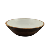 Darrahopens Home & Garden > Kitchenware > Bakeware & Accessories Handcrafted Mango Wood & Enamel Serving Bowl - Natural & Food-Safe